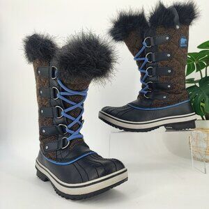 Sorel Women's Tofino II Black Leather Snow Boots NL2034-248 Size 6